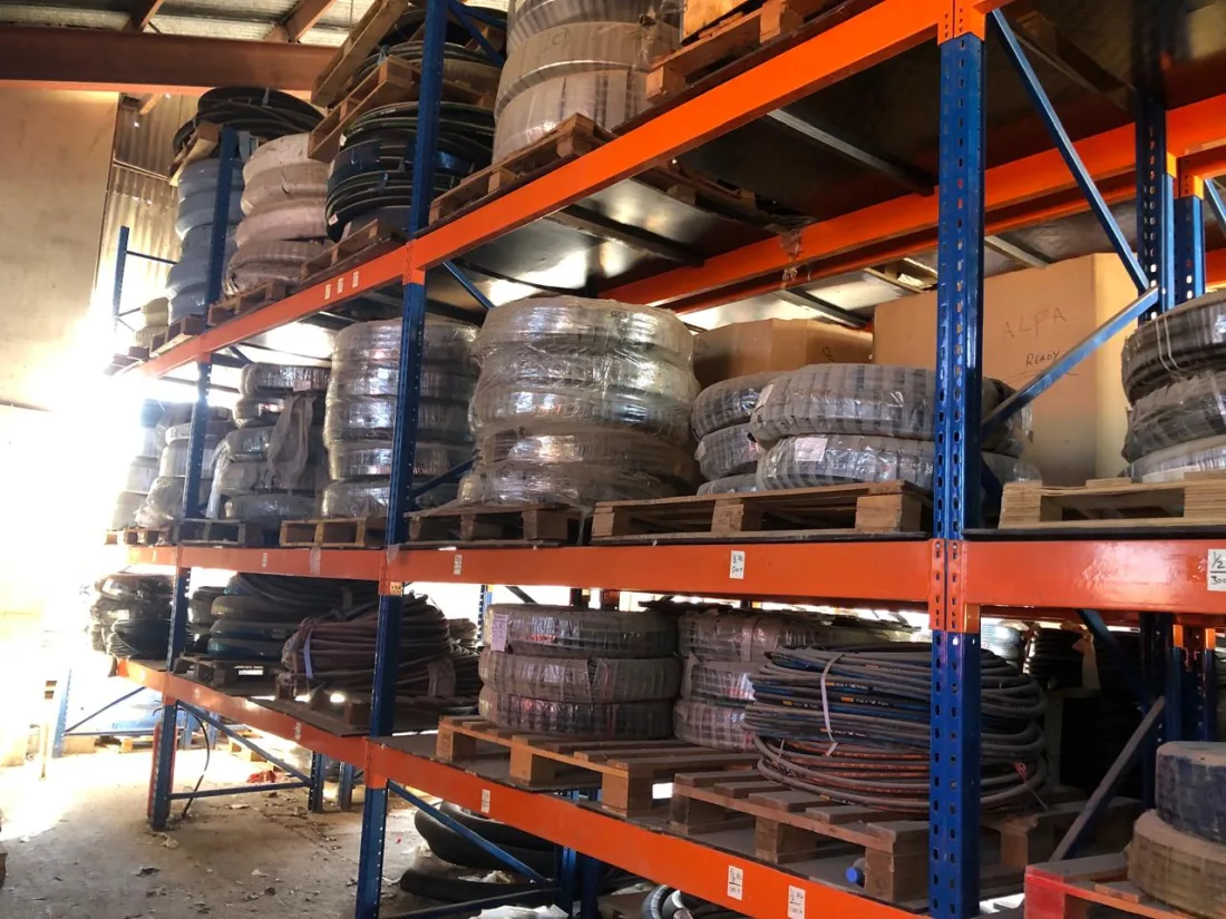 Hydraulic hose stock at our Ghala store, Muscat
